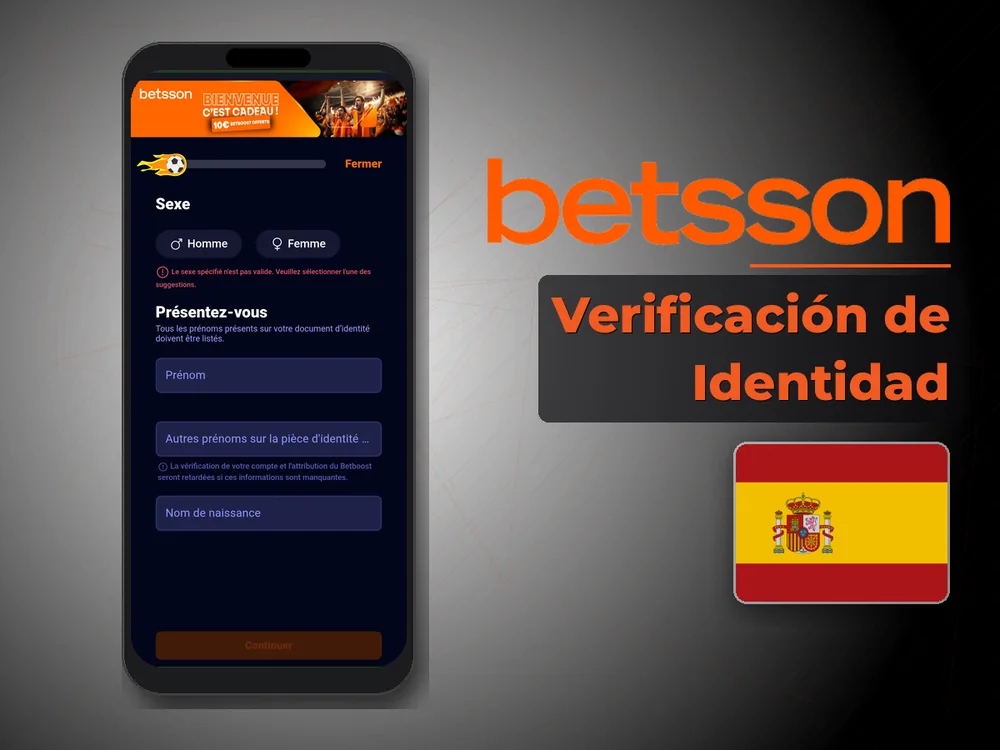 betsson casino - Verificación de Identidad