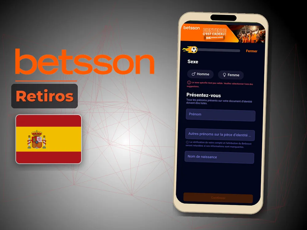 betsson casino - Retiros