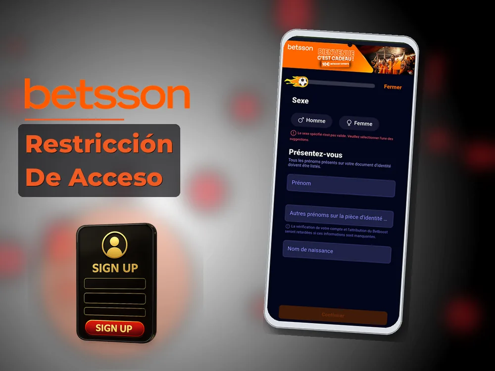 betsson casino - Restricción De Acceso